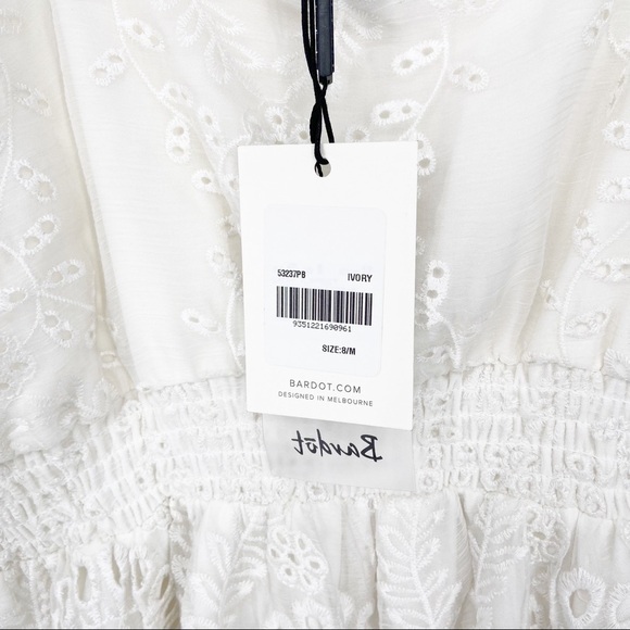 NWT Bardot Lacey Romper Playsuit Ivory Size 8 - Picture 4 of 10